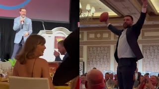 Taylor Swift Watches Travis Kelce Catch A Pass At Mahomies Charity