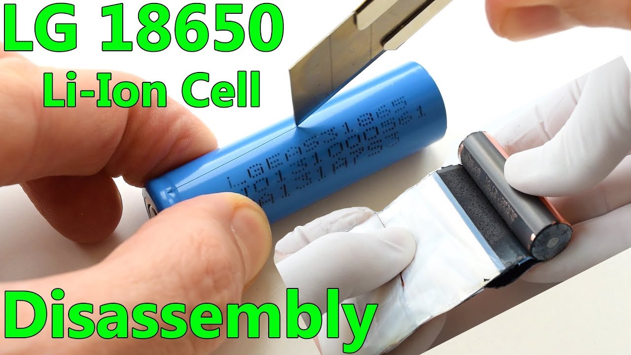 LG 18650 Li Ion Cell Teardown and Explanation LGEAS31865 2200mAh