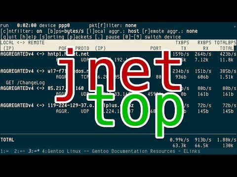 jnettop, top-like network monitor with a J