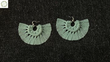 Easy macrame earring | Boho earrings | Simple macrame earring step by step tutorial | DIY