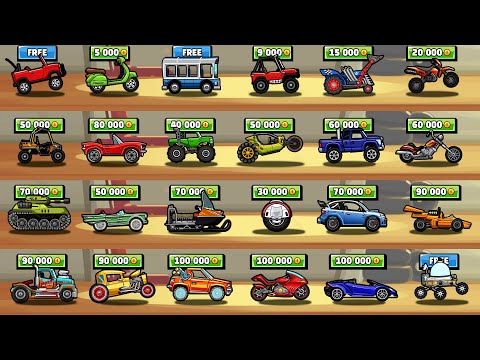 HILL CLIMB RACING 2 : UNLOCKED ALL VEHICLE ✓.