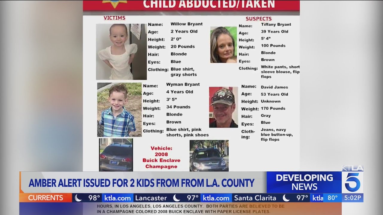 Amber Alert issued for 2 kids from L.A. County - YouTube