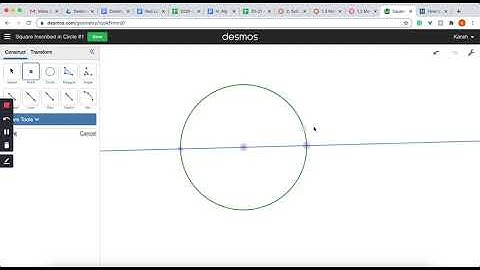 Square Inscribed in a Circle Desmos Tutorial