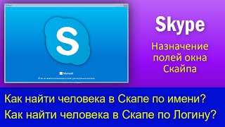 Назначение полей Скайпа  Как найти человека в скайпе по имени  Как найти человека в скайпе по логину