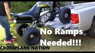 How to Unload an ATV From a Truck Without Ramps
