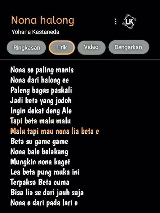 Lirik lagu Nona Halong #lagu #viral #Fyplah #ramaikan #liriklagu