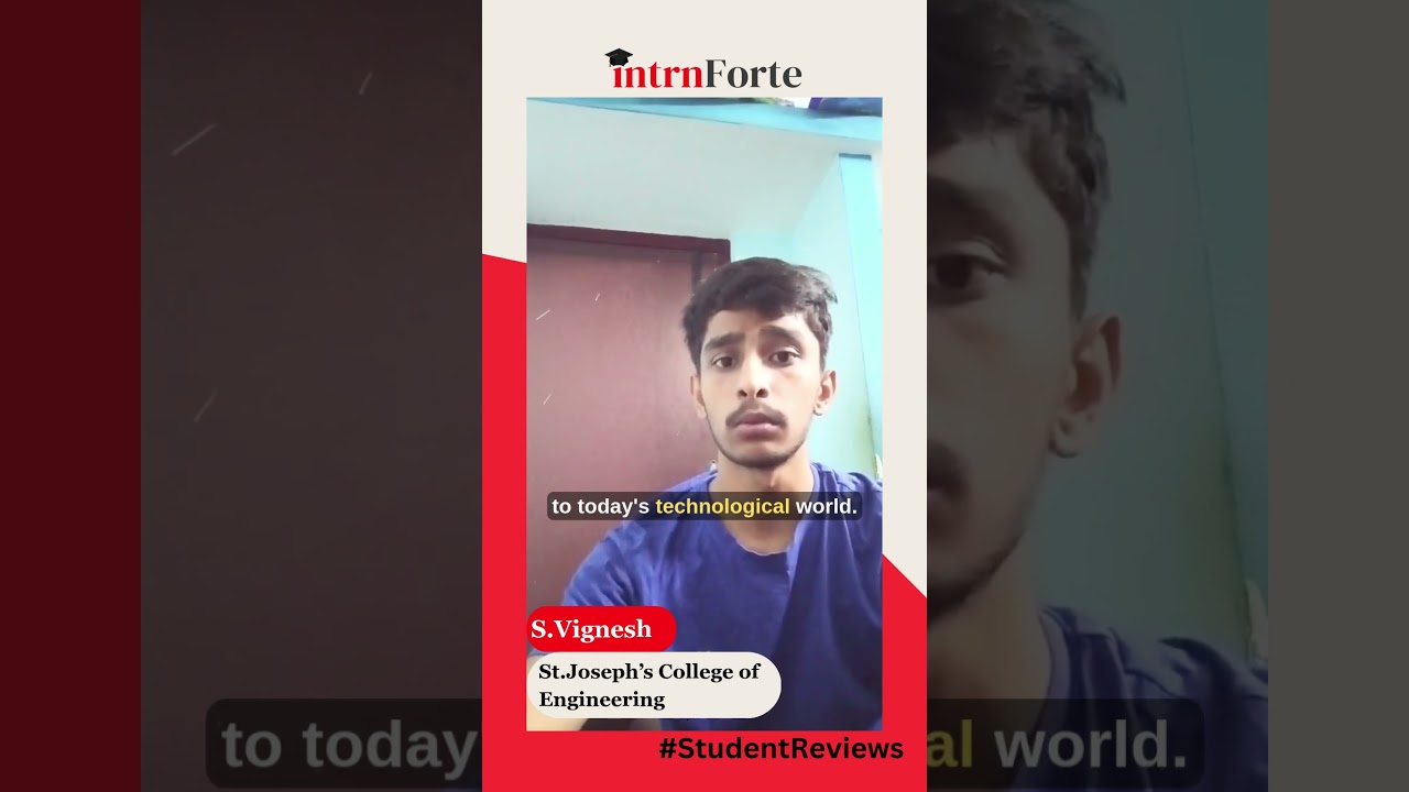 St. Joseph’s College of Engineering | Student Review | A.I. internship training program