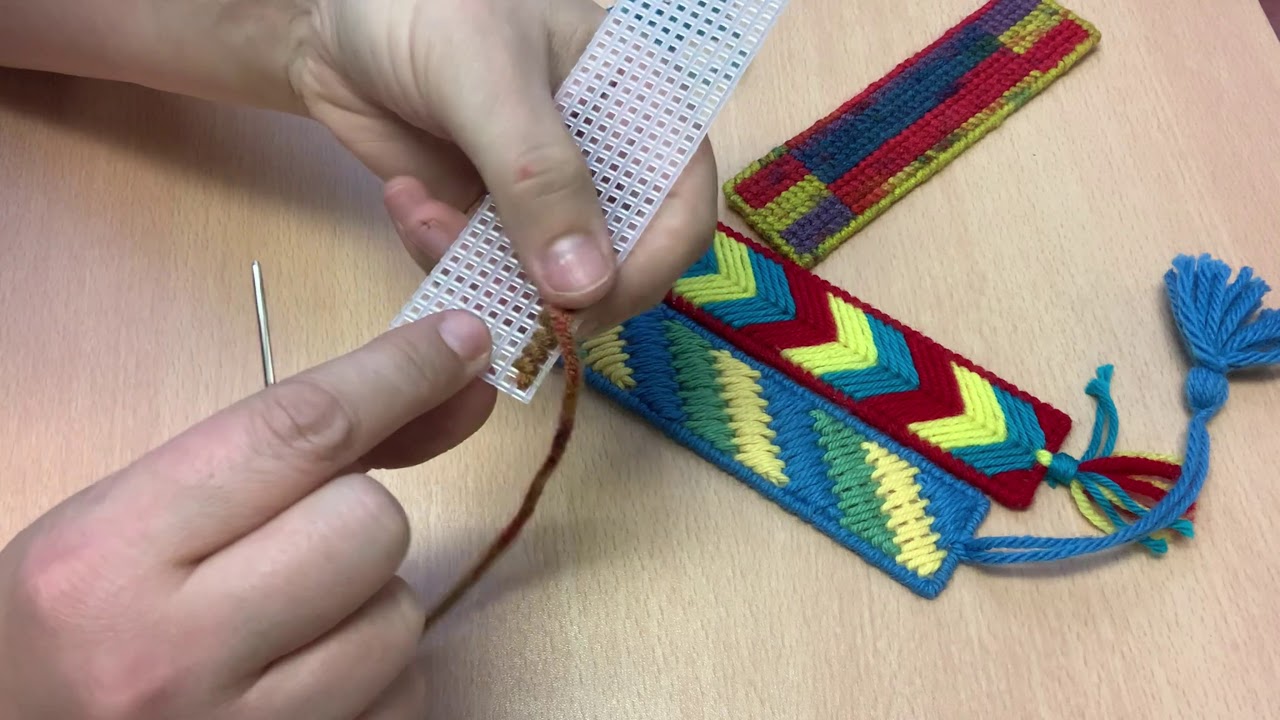Plastic Canvas Bookmark: a video tutorial