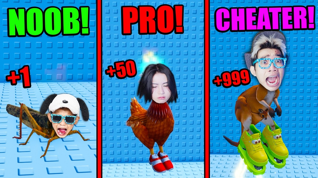 NANI! Setiap Detik +1 Evolusi Jadi Hewan ANEH Untuk Lewati Tantangan Tower di ROBLOX! 🗿🗿🗿