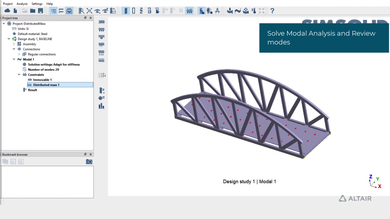 Simsolid Tutorial Altair SimSolid™ Distributed Mass Tutorial - YouTube