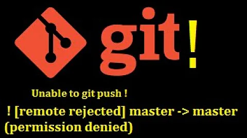 git remote reject error: ! [remote rejected] master-master