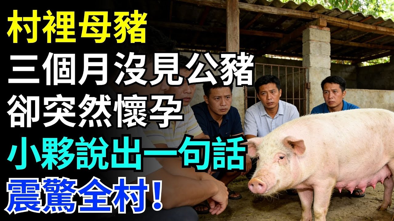 村裡母豬三個月沒見公豬，卻突然懷孕，小夥説出一句話震驚全村！#奇聞#怪事兒