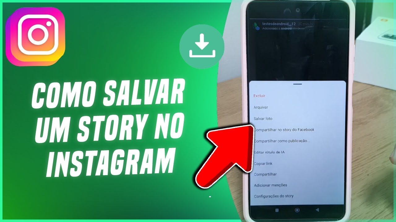 Como salvar um story no Instagram - Passo a passo - YouTube