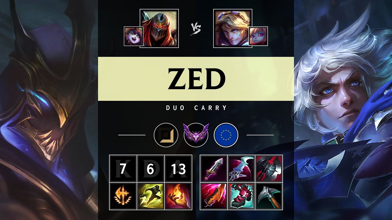 Zed ADC vs Ezreal - EUW Master Patch 25.13