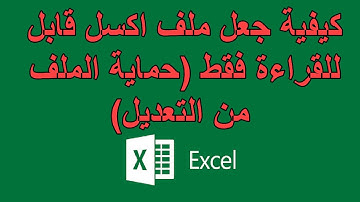 كيفية جعل ملف اكسل قابل للقراءة فقط (حماية الملف من التعديل)