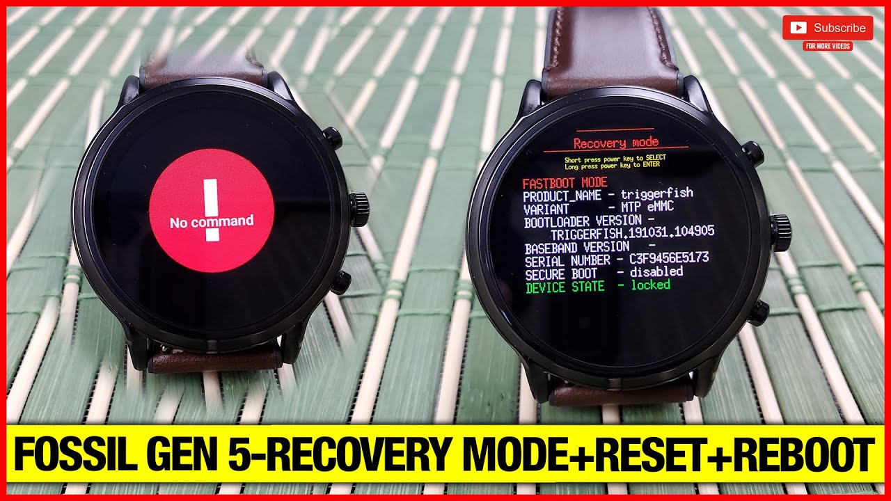 Fossil Gen 5 Recovery Mode+Reboot+Factory Reset+Exit time only mode -  YouTube