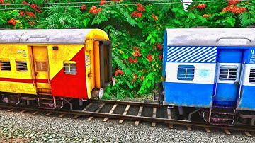 ICF UTKRISHT COUPLING ICF SLEEPER TRAIN COACH | BUMPY RAILROAD | RAILWORK 3 | INDIAN TRAIN SIMULATOR