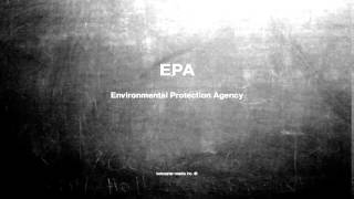 What does EPA mean