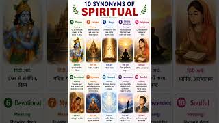 10 synonyms of spiritual # Daily English Speaking practice #english #learn