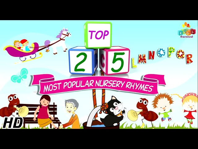 Top 25 Most Popular Nursery Rhymes Jukebox Vol. 1 with Lyrics (Subtitles) and Action class=