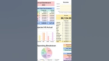 Annual & Monthly Budget Spreadsheet #spreadsheets #shorts