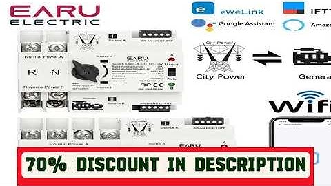 A must-have product! eWeLink WiFi Smart Remote Control 2P 4P 125A AC 230V ATS Dual Power Automatic