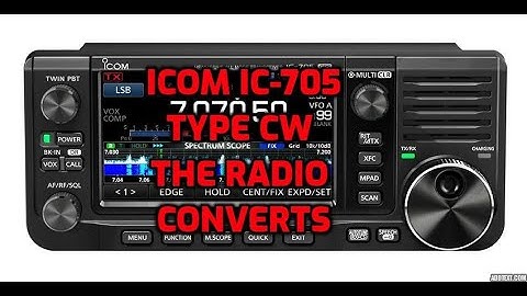 ICOM IC-705 -Auto TX  Pre Stored CW Morse Code