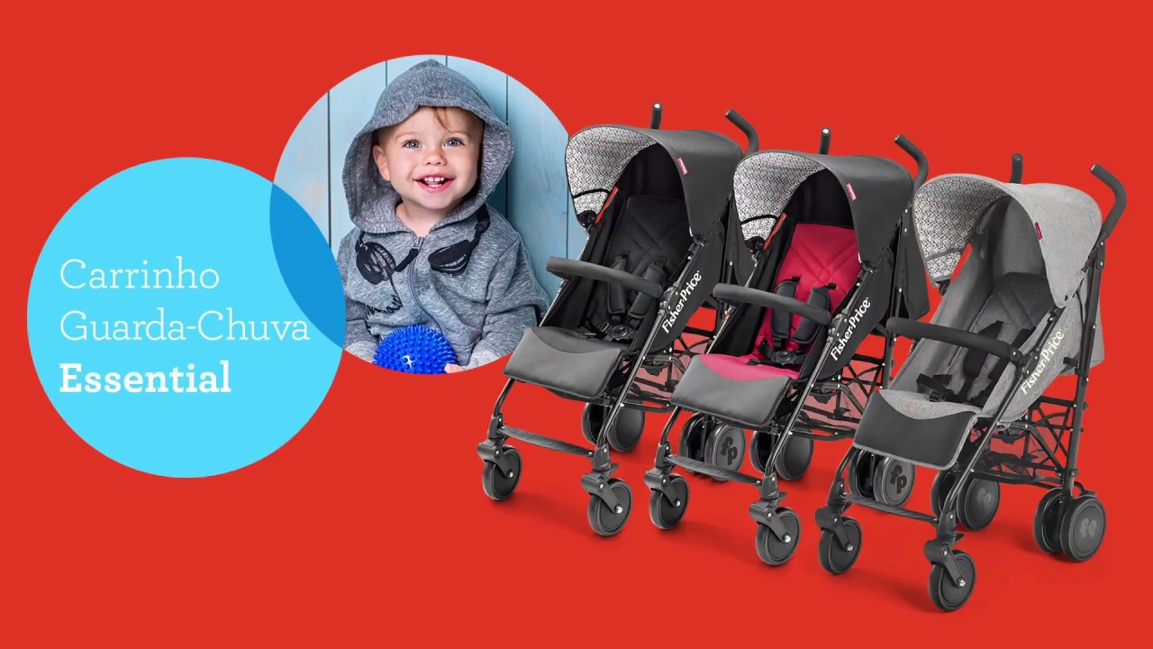 Carrinho Guarda Chuva Essencial e Canguru Hipseat - Fisher Price - YouTube