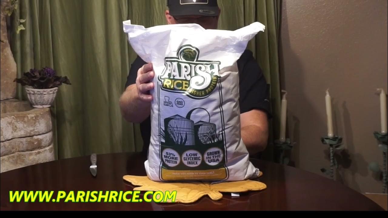 Parish Rice Unboxing 25lb sack 001SapoBBQ YouTube