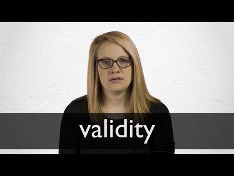 How to pronounce VALIDITY in British English