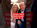 Giorgia Meloni Kisses Donald Trump Giorgiameloni Donaldtrump Kiss Politician Ia Ai