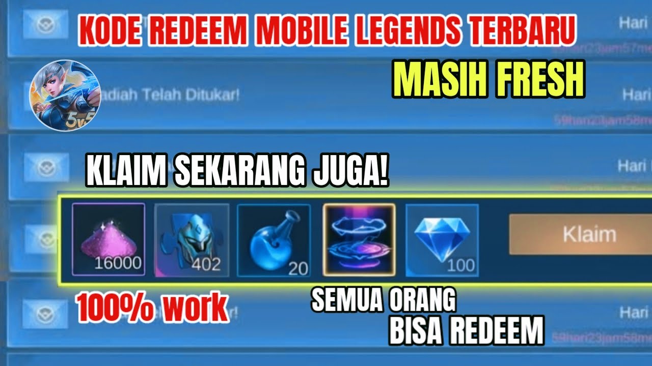 NEW RILIS! 3 KODE REDEEM ML KODE REDEEM MOBILE LEGENDS TERBARU HARI INI ...