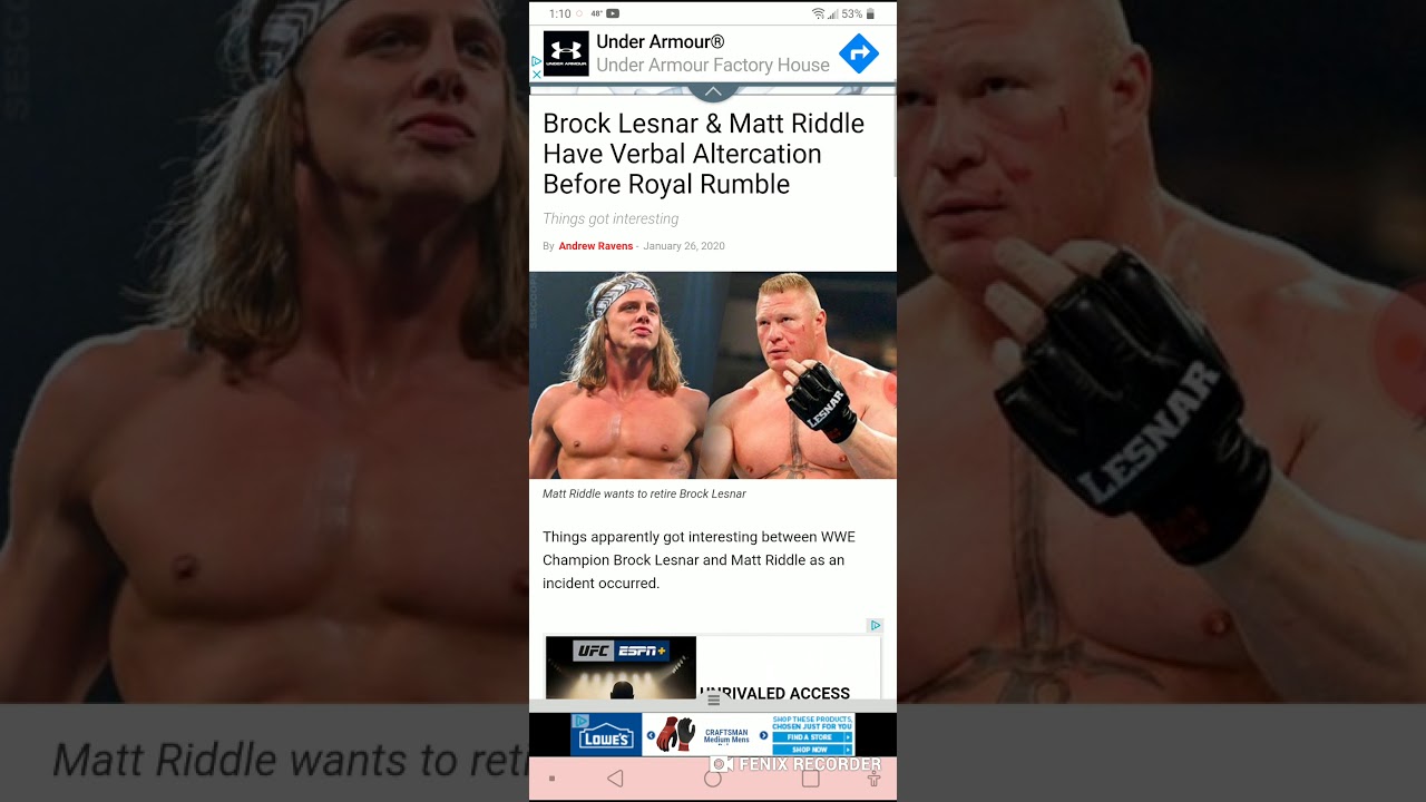 Brock Lesnar & Matt Riddle Have Verbal Altercation Before Royal Rumble
