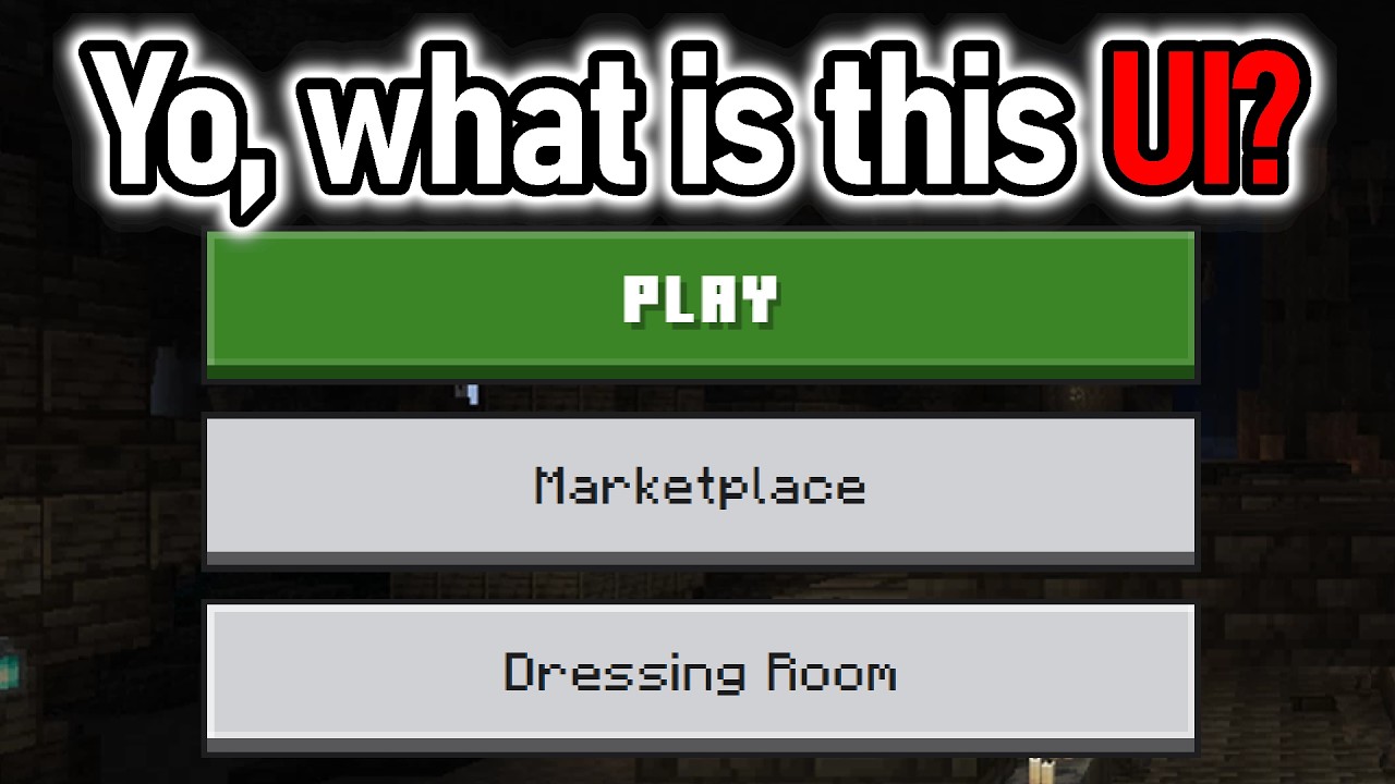 The NEW Minecraft Menu UI is not good.