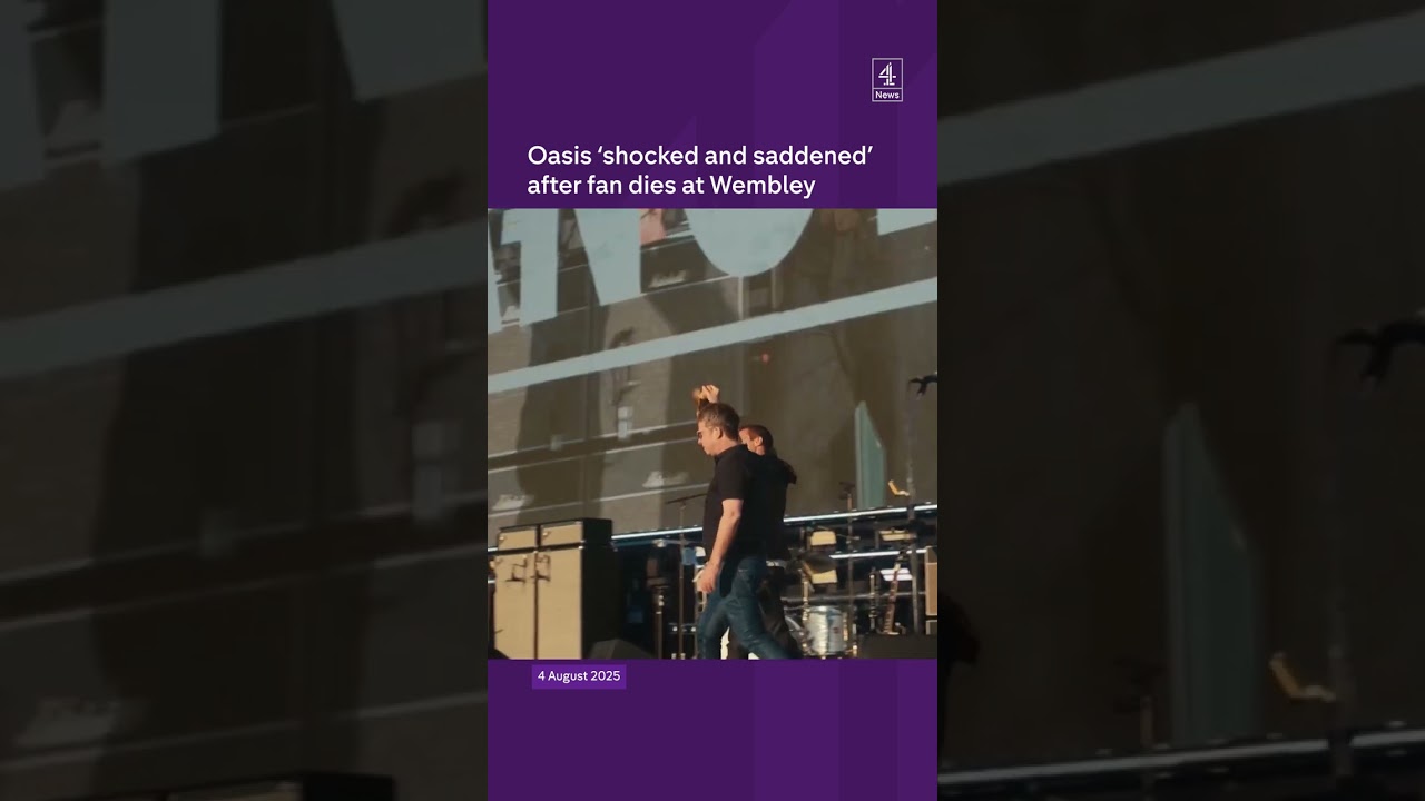 Oasis ‘shocked and saddened’ after fan dies in fall at Wembley