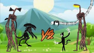 🔥 Siren Head vs Alien (Xenomorph) Light Head, Cartoon Cat, Long Horse - Drawing Cartoon 2