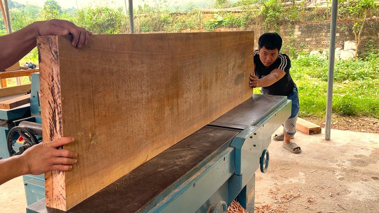 Woodworking Project Extremely Strange | Making An Extremely Giant Table From Monolithic & Waste Wood