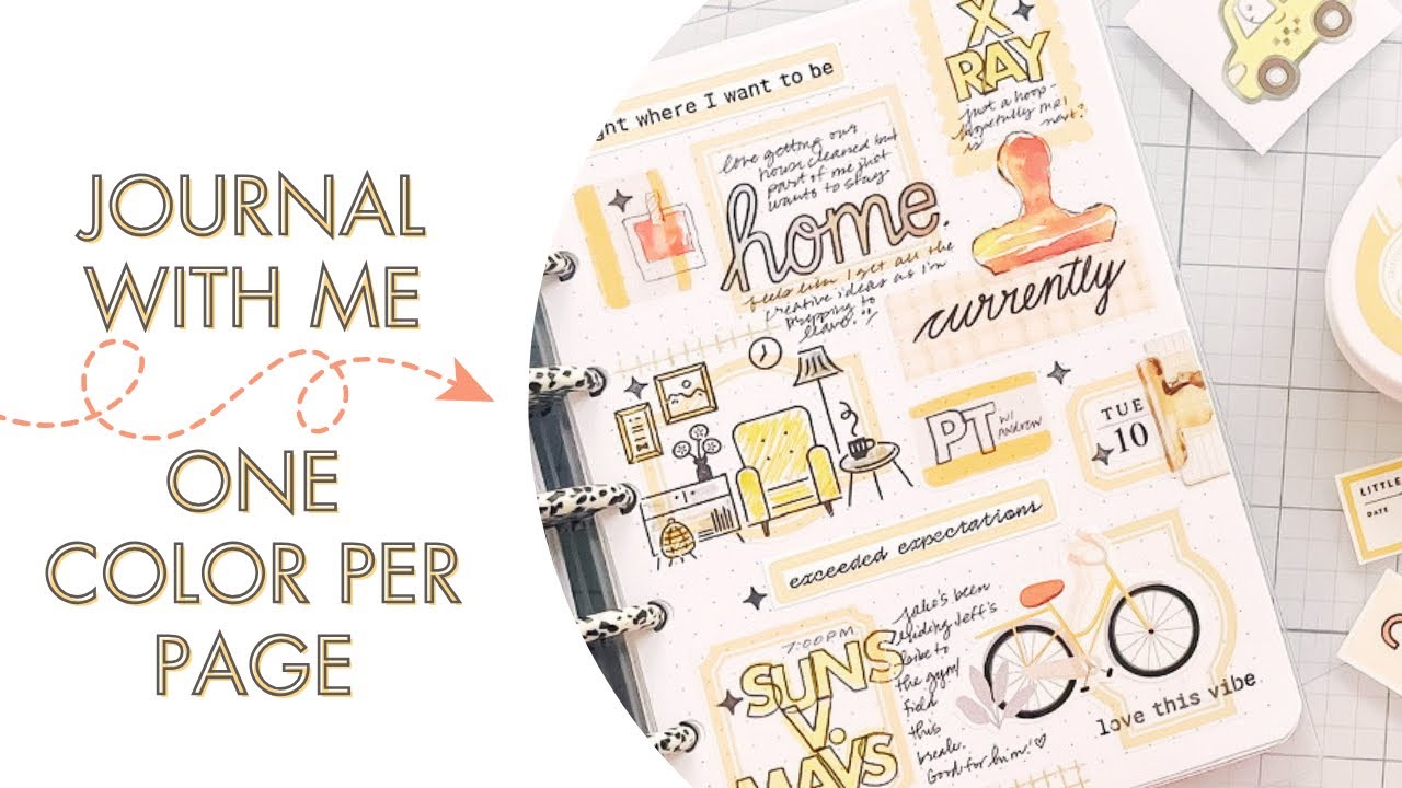 Monochromatic Journal Spreads | Daily Creative Journaling with a Crafty Capsule