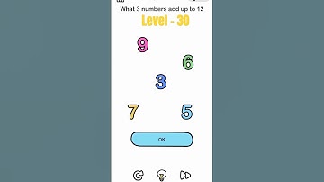 Brain🧠 Out || Level -30 ||  what 3 numbers add up to 12 #brainout #yt  #braintest #deepanshusokariya