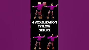 Voxelized character - Tyflow Setup #animation #tyflow #3d #voxelized