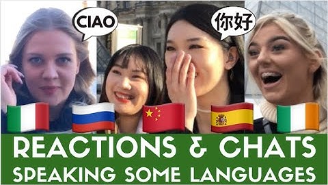 SURPRISED REACTIONS & CHATS SPEAKING SOME LANGUAGES (IN PARIS)