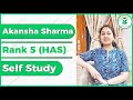 Hpashas topper  akansha sharma  rank 5  self study  detailed strategy  mandi  botany optional