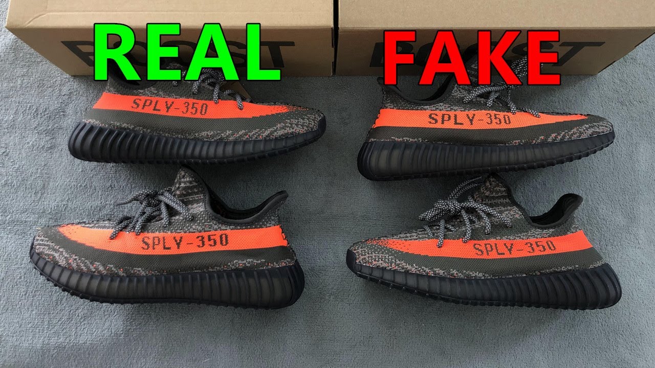 Real vs Fake Yeezy Boost 350 V2 Carbon Beluga from Suplook - YouTube