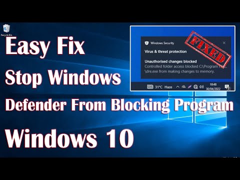 Video: Hvordan fjerner jeg blokkeringen av en app i Windows Defender?