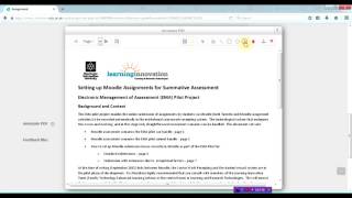 #191 Moodle Assignment: Annotating PDFs for feedback