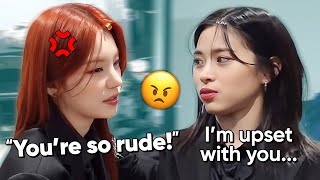 itzy YEJI and RYUJIN bickering for 3 minutes straight Resimi