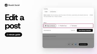 How to edit a scheduled post before it goes out in Munshi Social