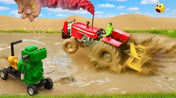 smart diy mini tractor can plough real mud science project @MiniTractor100 