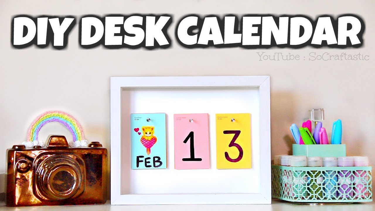 Diy Desk Calendar With Paint Samples Crafty Friday Diys By Diy Desk Calendar With Paint Samples