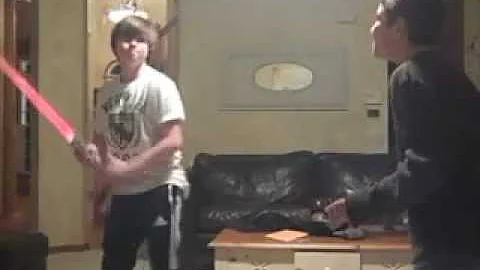 Lightsabor too the face (Prank) Tosh.0